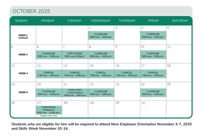 CNA Academy_calendar_website_fall_2025_October