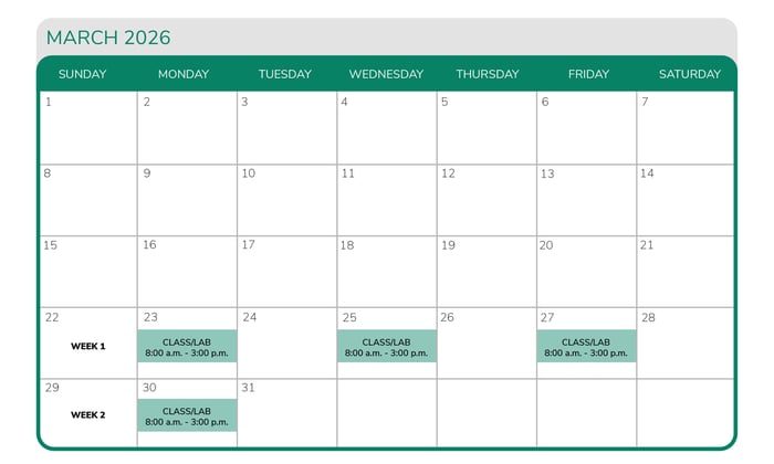 CNA Academy_calendar_website_spring_2026_March