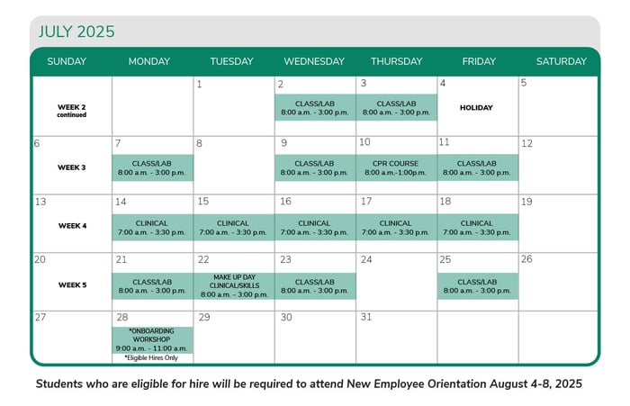 CNA Academy_calendar_website_summer I_2025_July-1