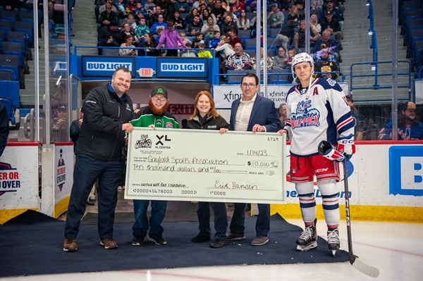 $10,000 Grant from Hartford Wolf Pack Foundation  to Support the Gaylord Wolfpack Sled Hockey Program